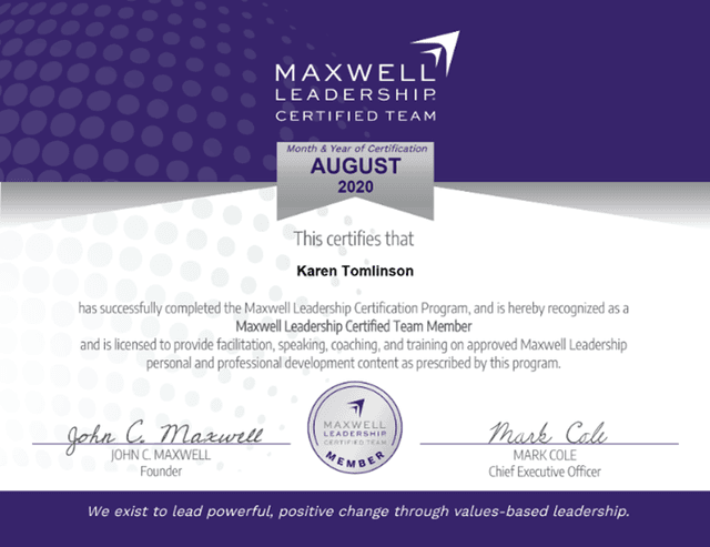 Maxwell Leadership Certified